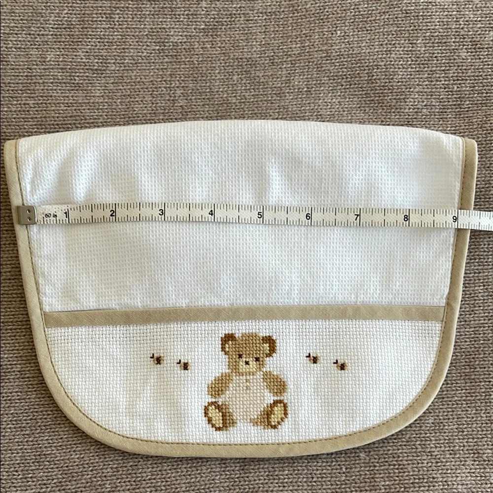 Adorable NWT Teddy Bear Embroidered Baby Bib